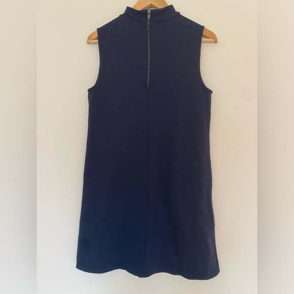 Cynthia Rowley mock neck mini dress, size 10, navy - Picture 2 of 6